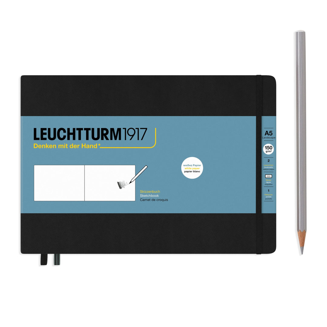 Black Hardcover Medium Landscape Sketchbook