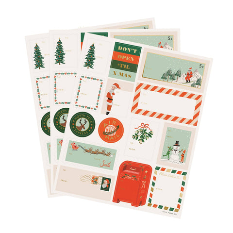 Santa's Workshop Stickers & Labels - Pack of 3