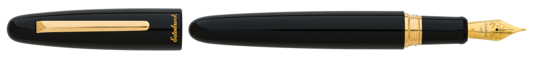 Estie Ebony Gold Trim Fountain Pen - Fine