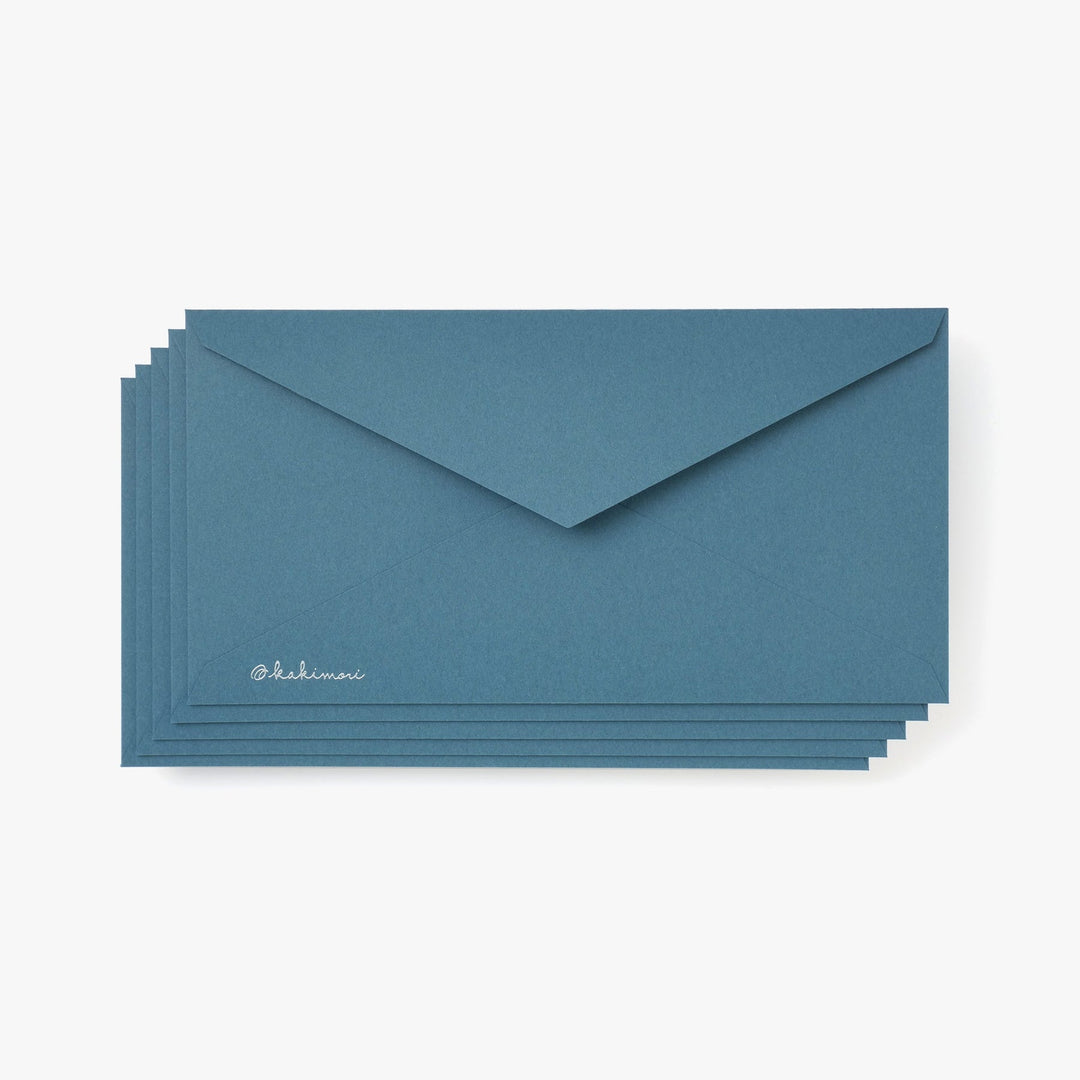 Kakimori Greyish-Blue Envelope - Set of 5