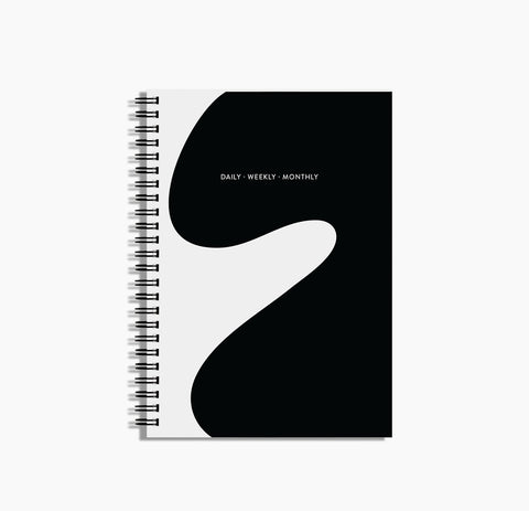 Daily Weekly Monthly Small Planner - Curves