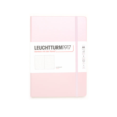 Powder Hardcover A5 Medium Notebook - Dotted