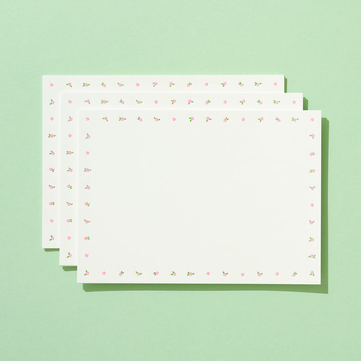 Mini Floral Pink Letter Sheet Set