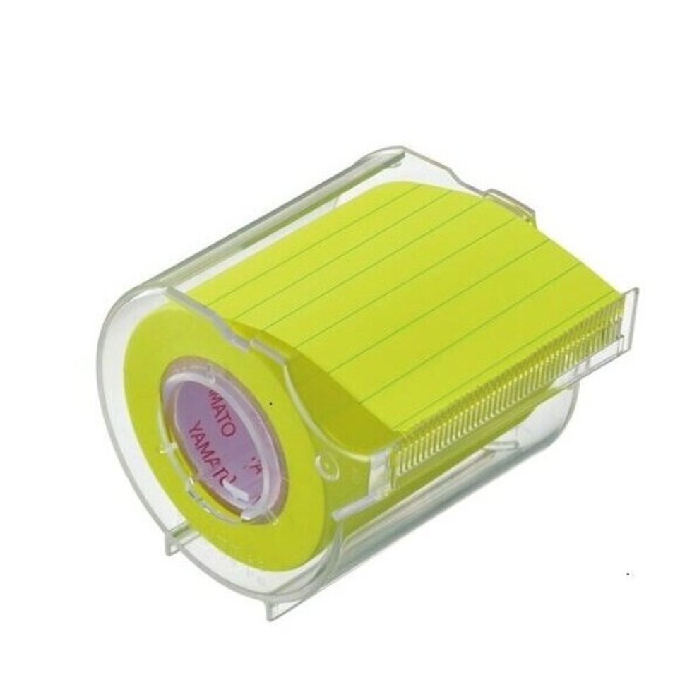 Memoc Dispenser - 50mm Fluo Yellow Paper Ruled