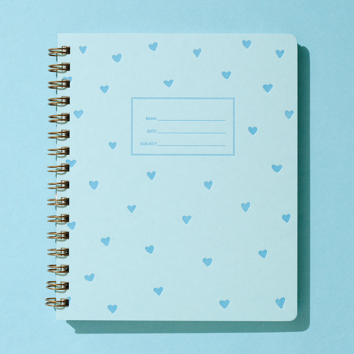 Standard Notebook - Blue Hearts