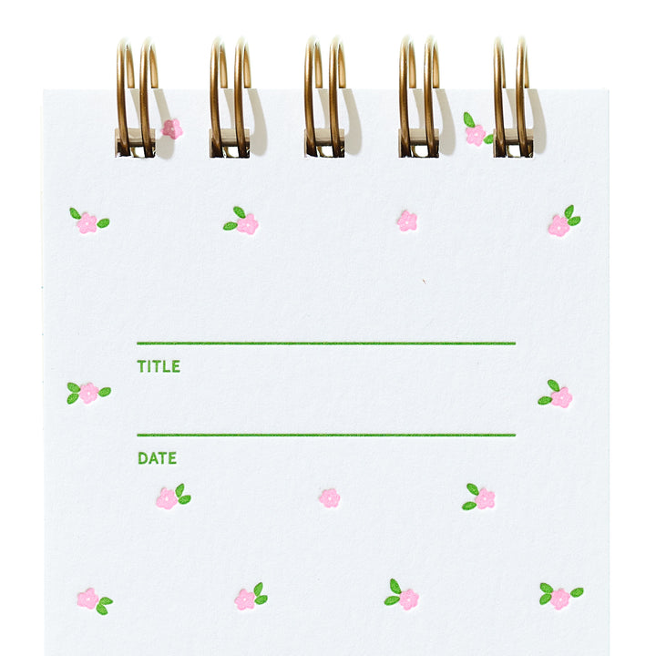 Reporter Notebook - Mini Floral Pink