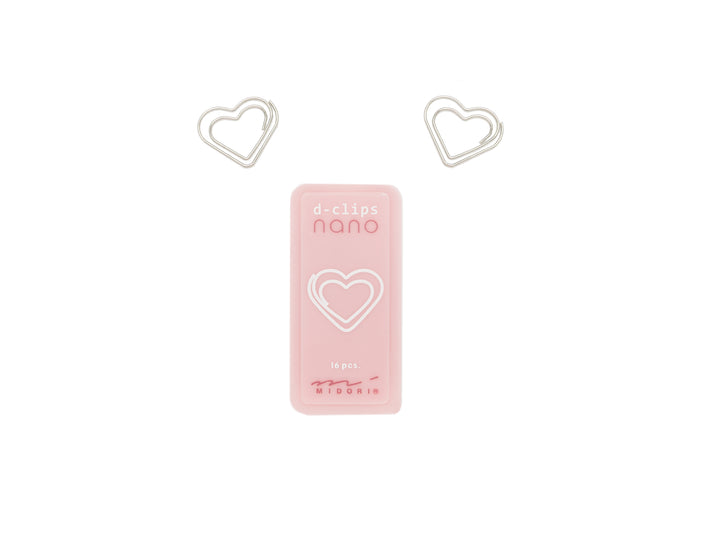 Midori D-Clips Nano Heart Paperclips