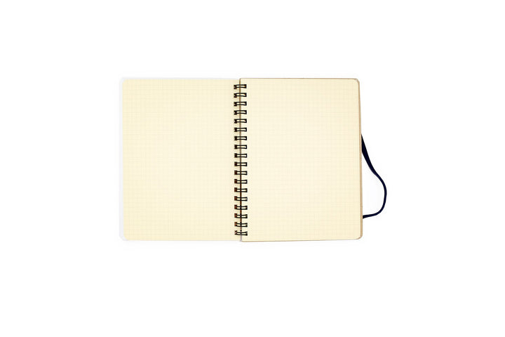 Rollbahn Spiral Notebook - Grid: Dark Blue