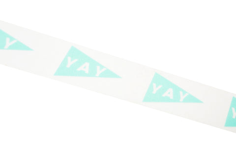 Mint YAY pennant Paper Tape