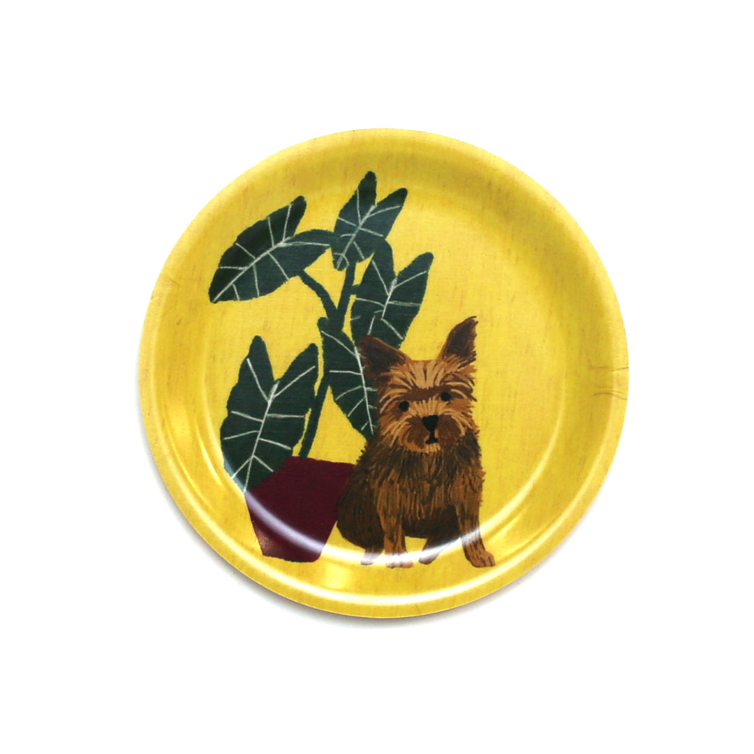 Yorkie Dog Birch Wood Mini Tray