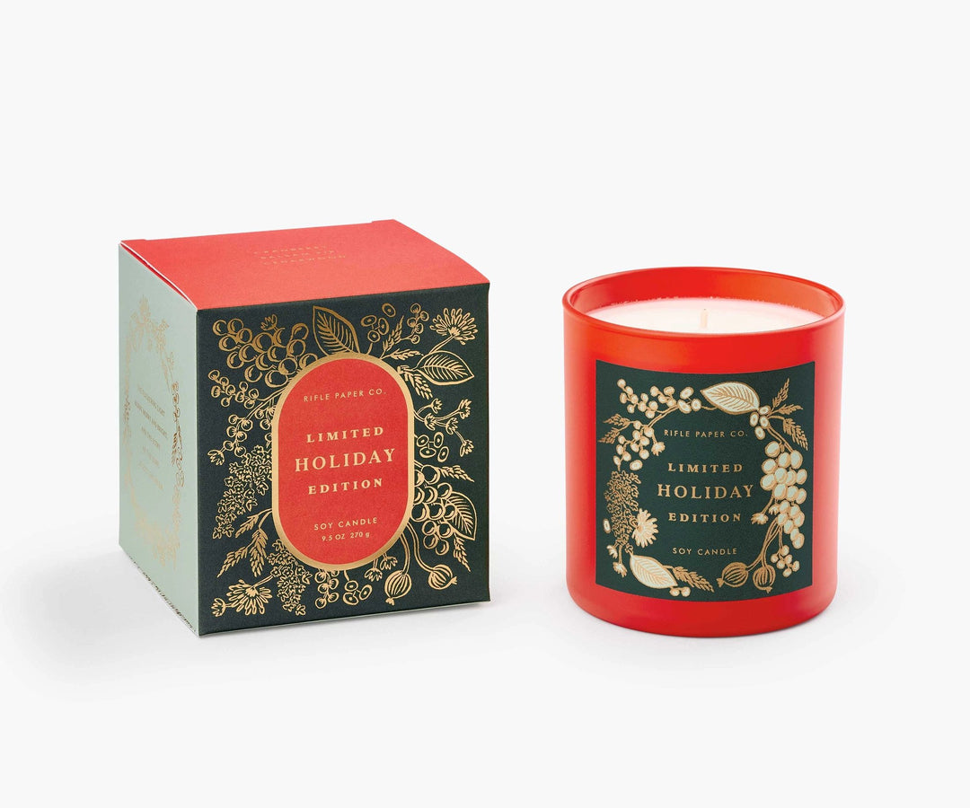 Rifle Holiday Glass Candle