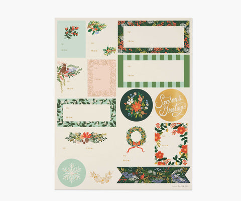 Winter Floral Sticker Sheet