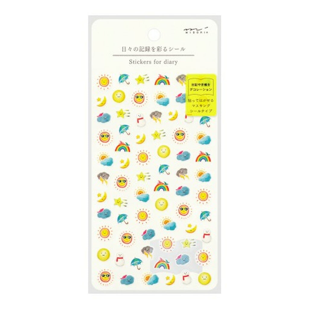 Midori Daily Diary Stickers - Weather