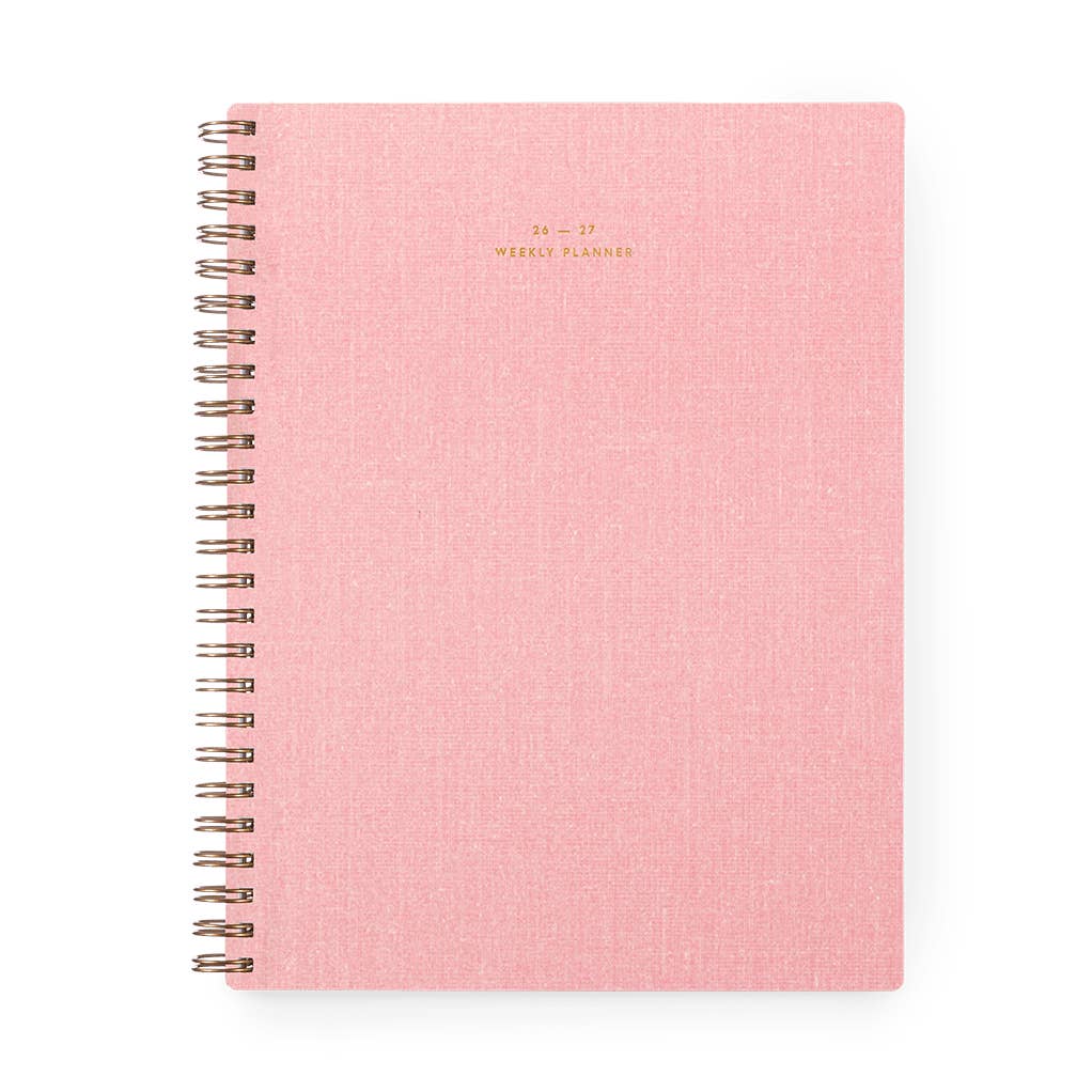 2026-2027 Weekly Notebook Planner - Blossom Pink