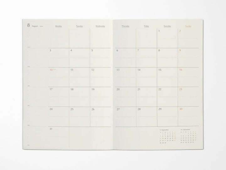 2025 Monthly Planner Regaro Papiro A5 - Orange