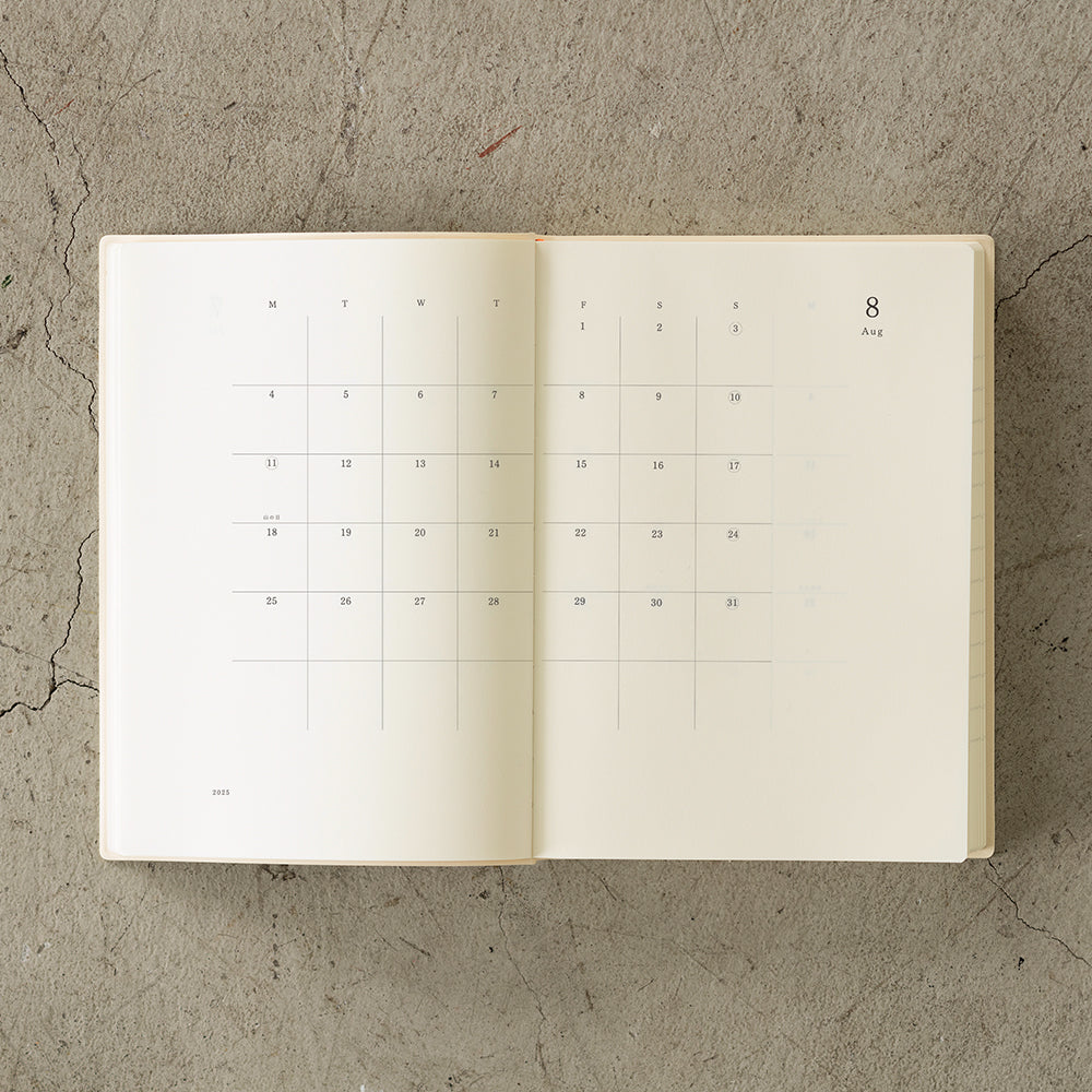 Midori Notebook Diary 2025: A5 1-Day 1-Page