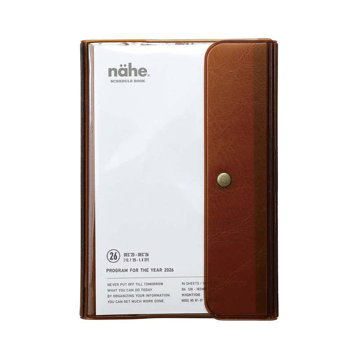 2026 B6 Diary Nahe Free Planner - Clear Brown