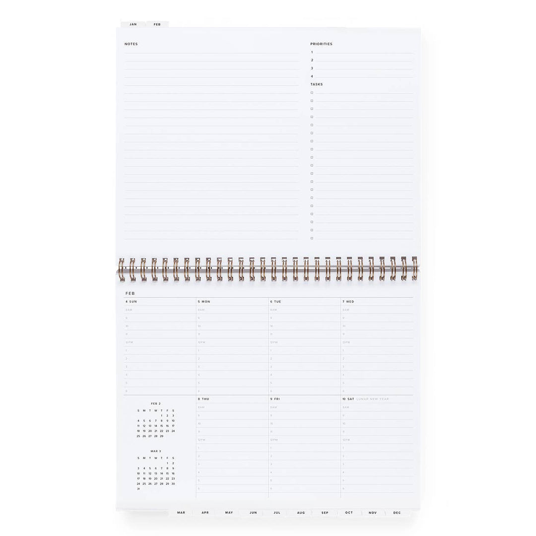 2025 Weekly Task Planner - Cobalt Yellow