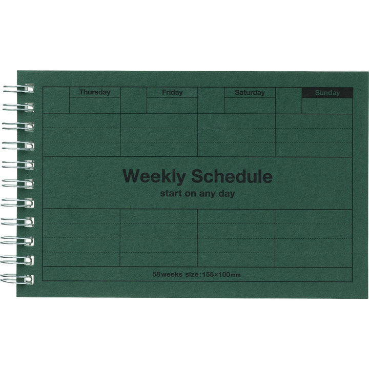 Dayfree Weekly Schedule Planner - Dark Green