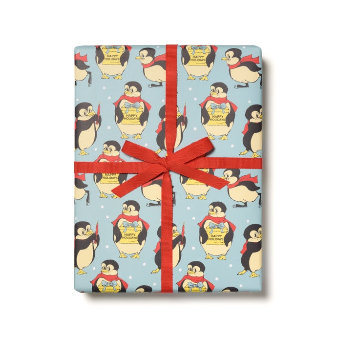 Holiday Penguin Wrap - Single Sheet