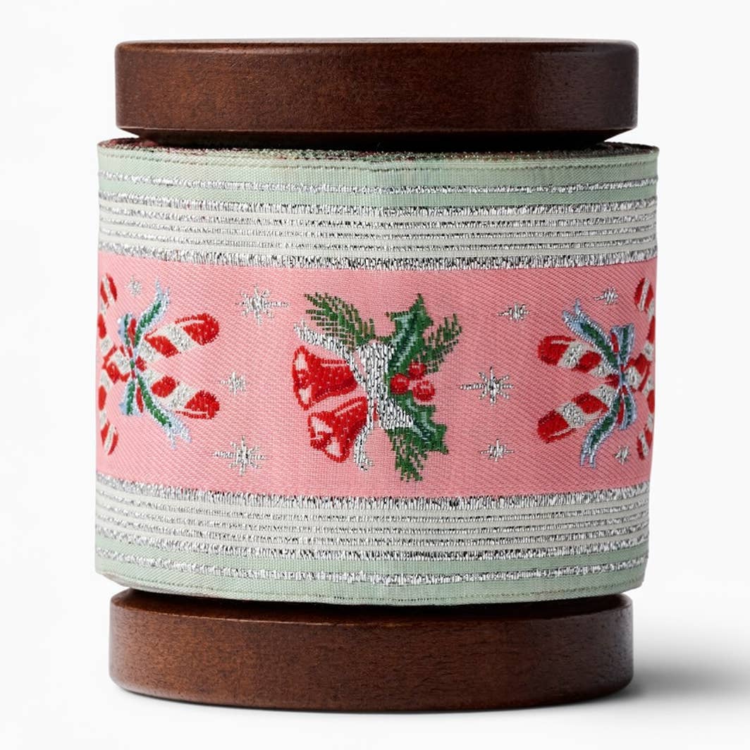 Candy Cane Stripe Jacquard Ribbon