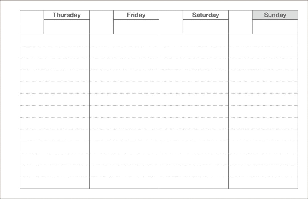 Dayfree Weekly Schedule Planner - Dark Green