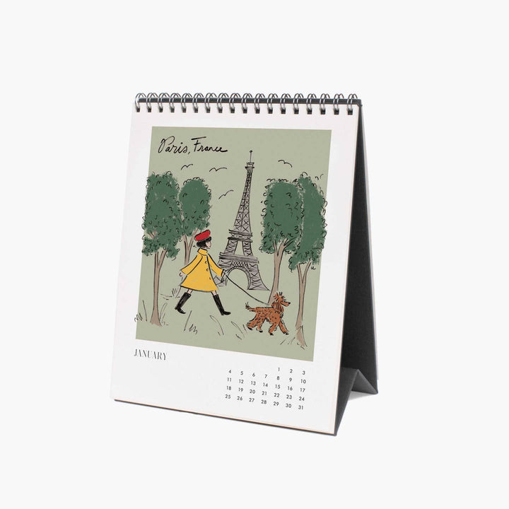 2026 Travel Sketchbook Desk Calendar
