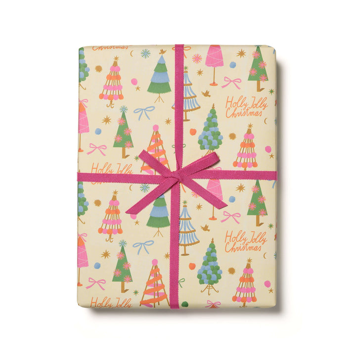 Holly Jolly Trees Wrap - Single Sheet