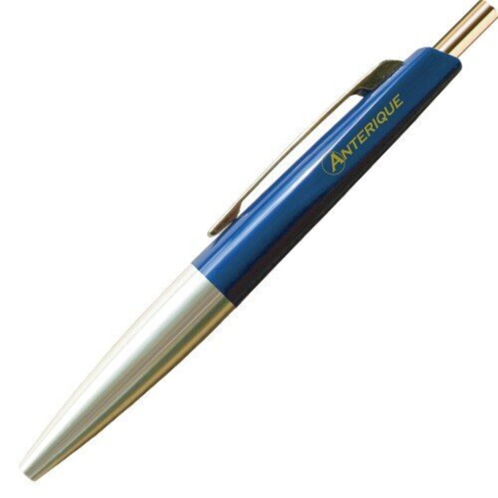 Mini Ballpoint Pen Brass - Navy Blue