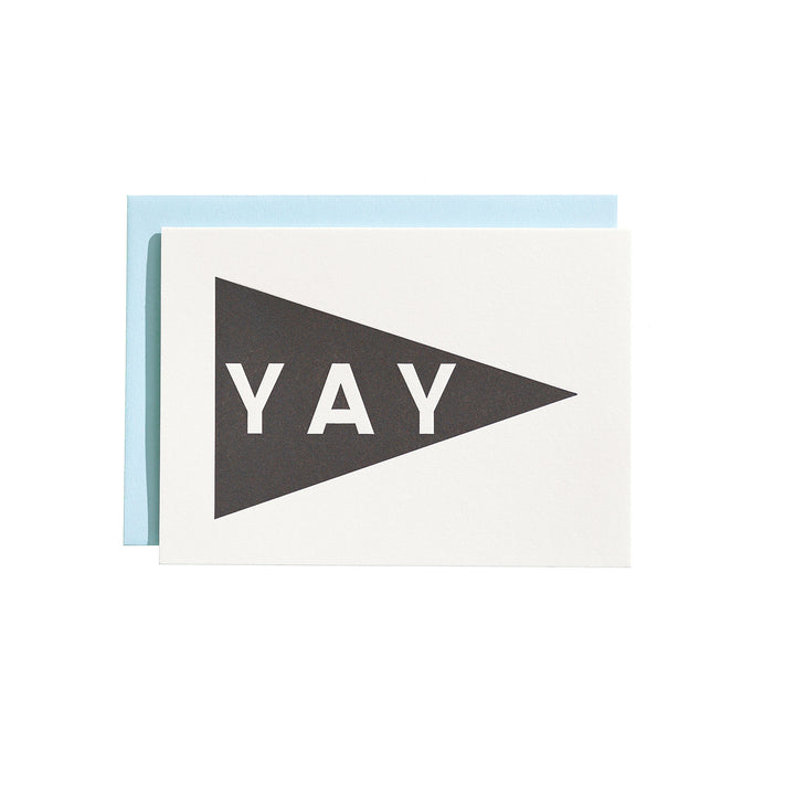 Yay Pennant Black - Card