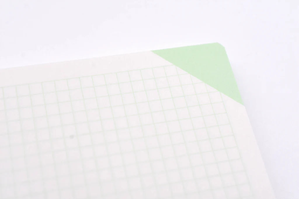 Pale Green Large Desk Notebook - Grid