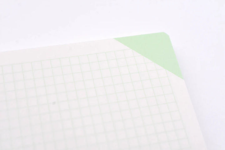 Pale Green Large Desk Notebook - Grid