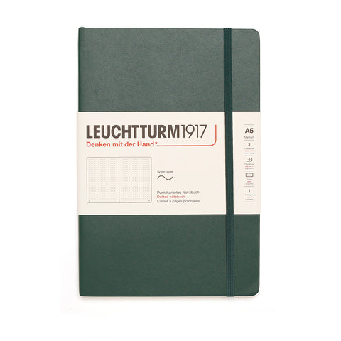 Forest Green A5 Softcover Notebook - Dotted