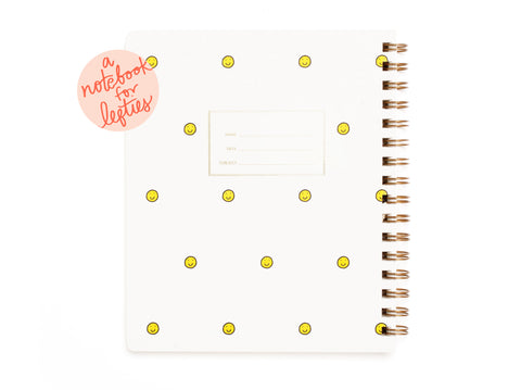 Lefty Standard Notebook - Smiley Face
