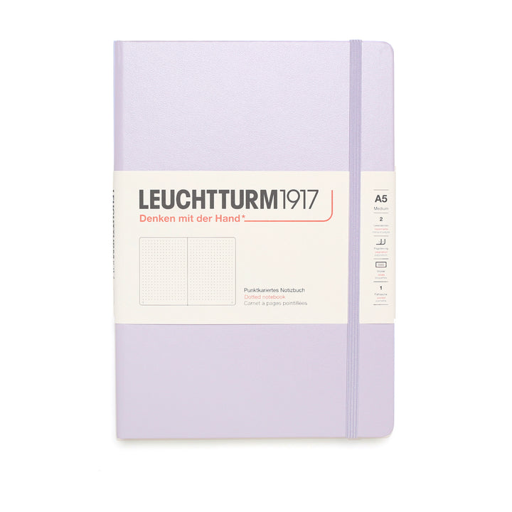 Lilac Hardcover A5 Medium Notebook - Dotted