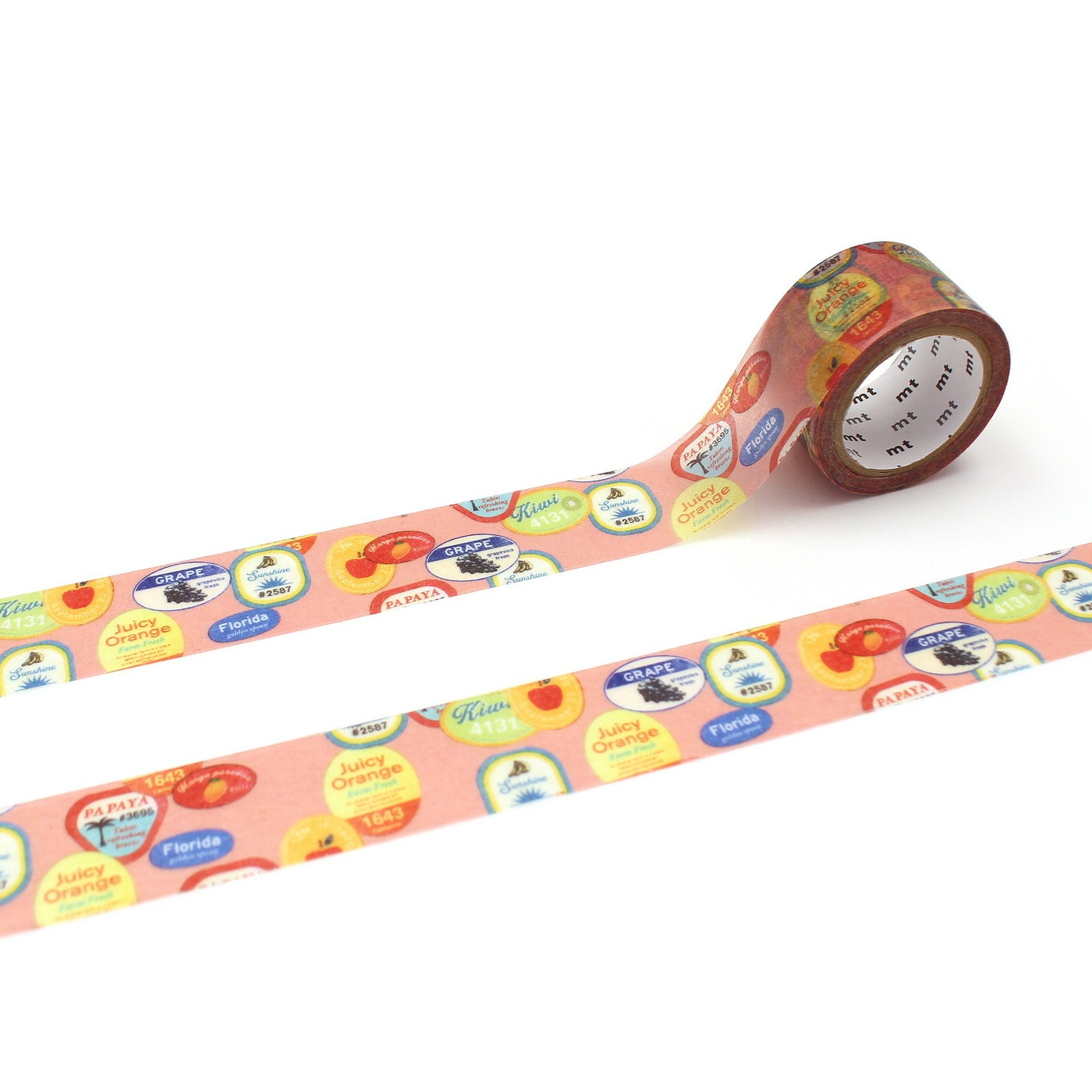 24mm 'Tracing Paper' Retro Fruit Labels Paper Tape – Shorthand