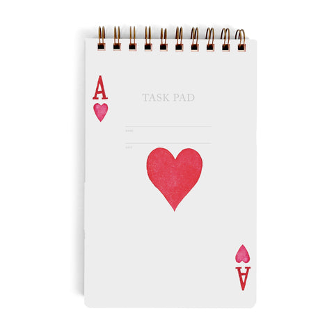 Task Pad Notebook - Ace of Hearts