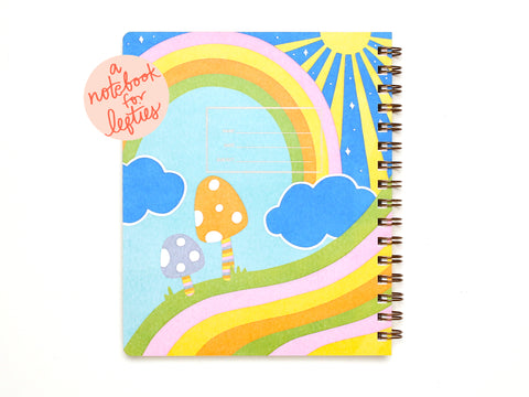 Lefty Standard Notebook - Rainbow Mushroom