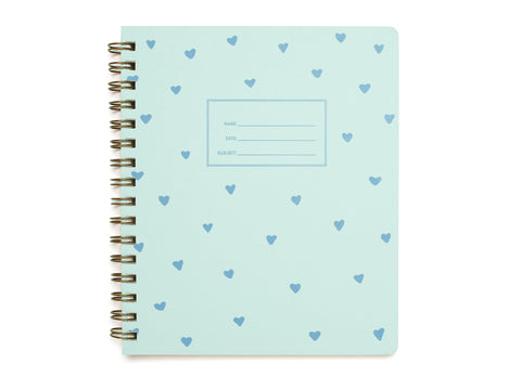 Standard Notebook - Blue Hearts