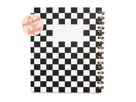 Lefty Standard Notebook - Checker Black