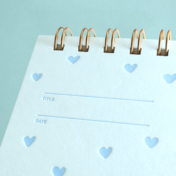 Reporter Notebook - Blue Hearts