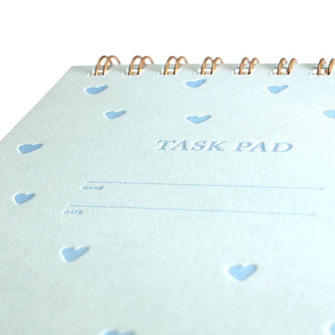 Task Pad - Blue Hearts