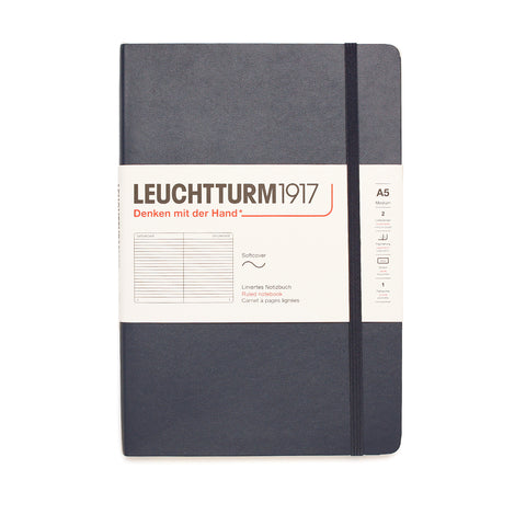 Navy Softcover A5 Notebook - Lined