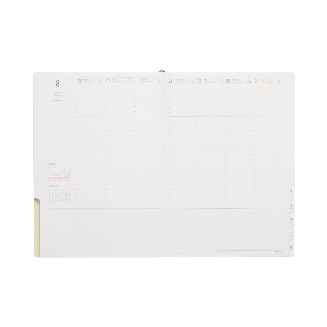 2026 A5 Vertical Planner - Classic Green