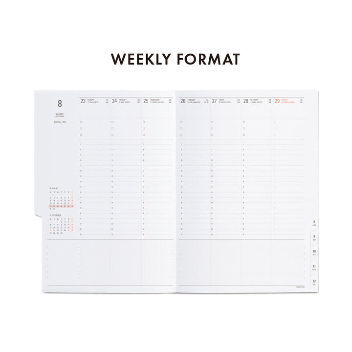 2025 A5 Vertical Planner - Nahe: Grey