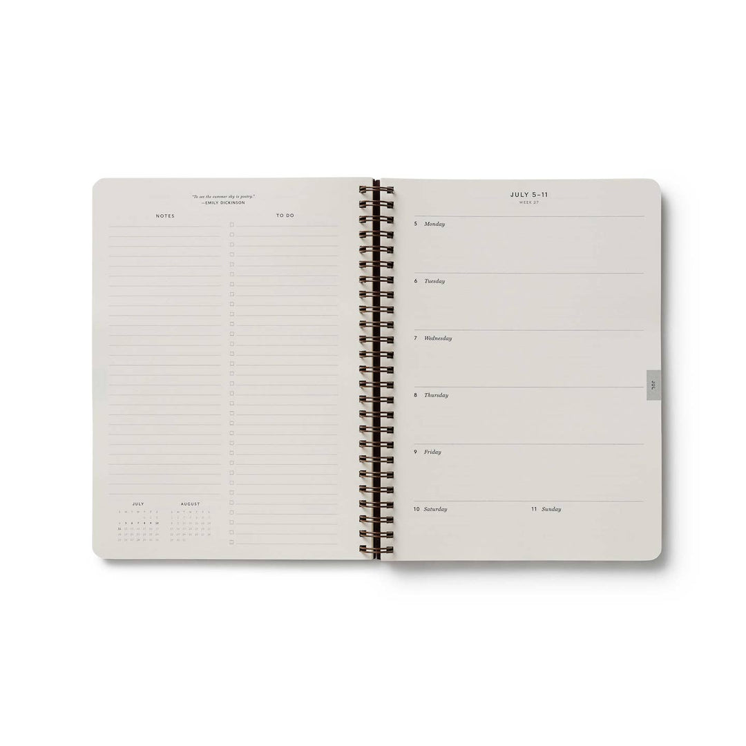 2027 Sage Hydrangea 12-Month Softcover Spiral Planner