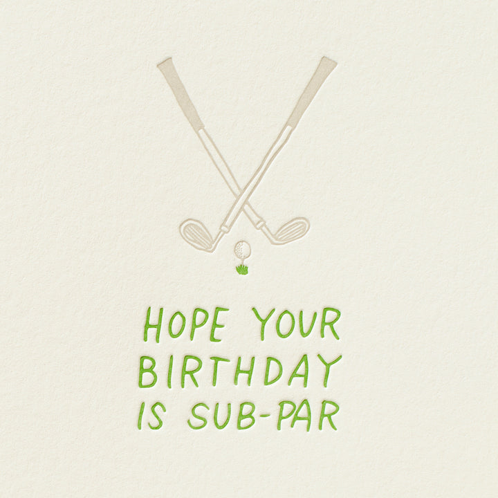 Sub-Par Birthday