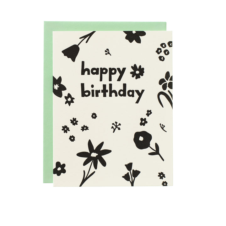 BW Floral Bday