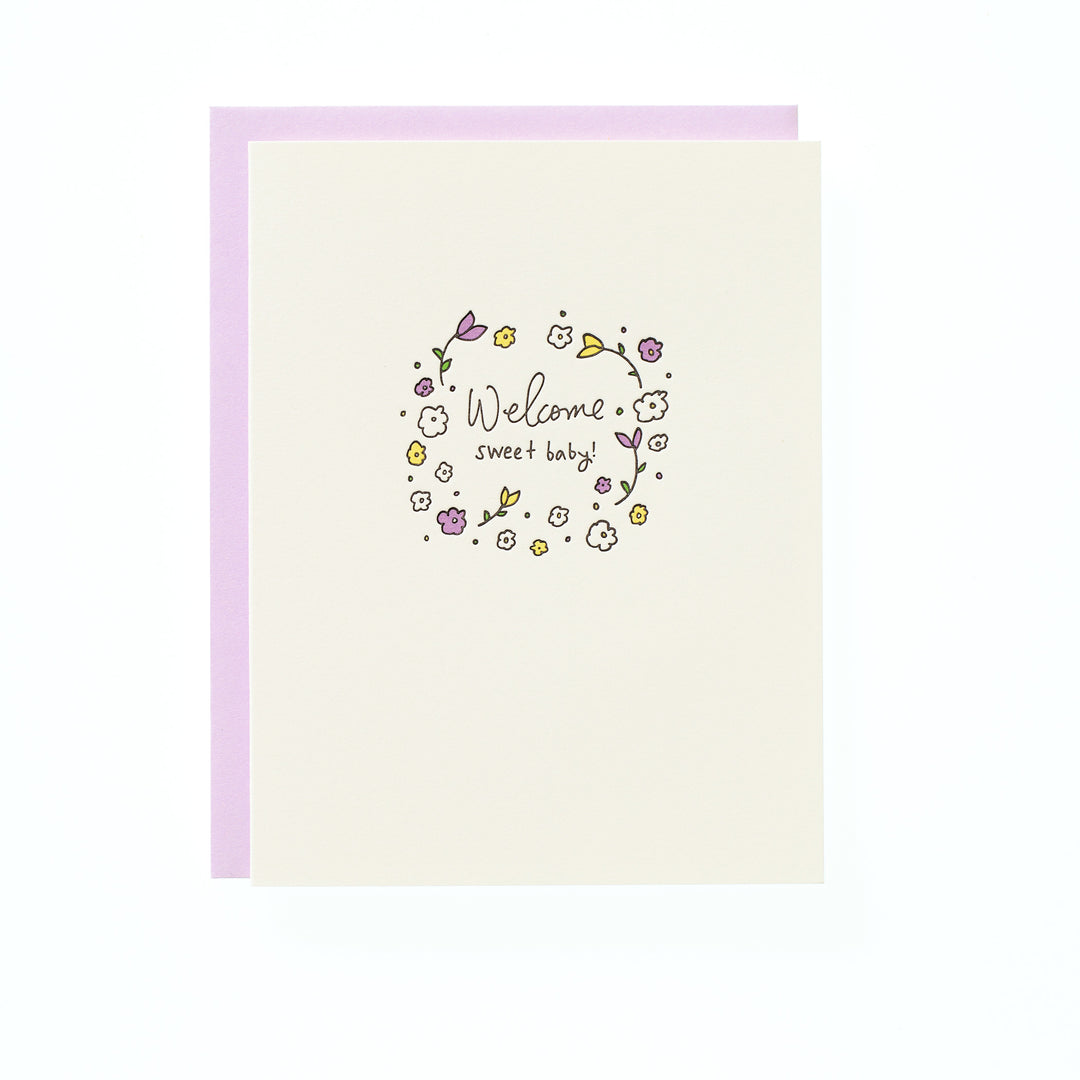 Welcome Sweet Baby Floral