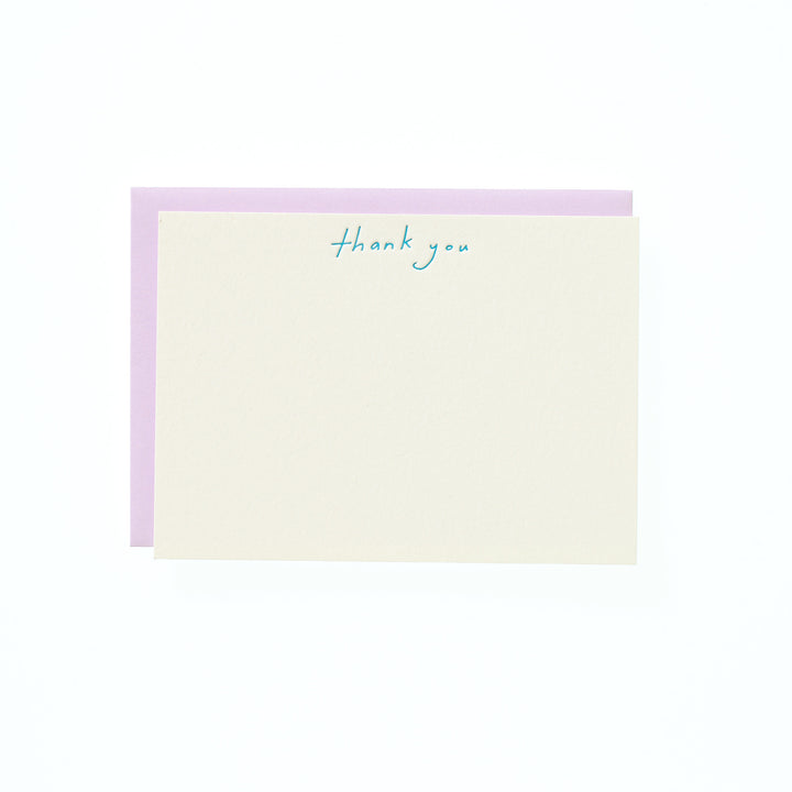 Handwritten Thank You Emerald Flat Note Box Set